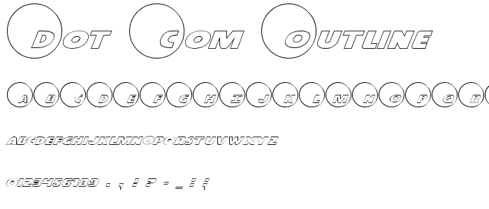 Dot.com Outline font
